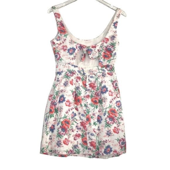 JACK WILLS Fabulously British 100% Cotton Floral Garden Cottagecore Mini Dress - Picture 3 of 11